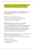 BIOETHICS IN NURSING EXAMINATION TEST QUESTIONS AND DETAILED SOLUTIONS&period;pdf&NewLine;&NewLine;