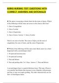 BURNS NURSING TEST QUESTIONS WITH CORRECT ANSWERS AND RATIONALES&period;pdf&NewLine;&NewLine;
