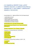 CIC COMMERCIAL PROPERTY EXAM &vert;LATEST UPDATED 2026&sol;2027 &vert;A COMPLETE SOLUTION ALL ANSWERS GET IT 100&percnt; CORRECT &vert;VERIFIED BEST GRADED A&plus; FOR SUCCESS