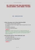HHA - HOME HEALTH AIDE &vert; REAL EXAM QUESTIONS &plus; DETAILED ANSWERS - LATEST VERSION - TOP RATED&NewLine;&NewLine;