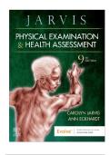 TEST BANK FOR Physical Examination and Health Assessment 9th edition&NewLine;by Carolyn Jarvis &comma; Ann L&period; Eckhardt ISBN&colon;978-0323809849 COMPLETE GUIDE 100&percnt; VERIFIED A&plus; GRADE ASSURED&excl;&excl;&excl;&excl;NEW LATEST UPDATE&excl;&excl;&excl;&excl;&excl;&NewLine;