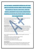 MHA 706 FINANCIAL MANAGEMENT MIDTERM 2026-2027 EXAM &vert; &NewLine;COMPLETE QUESTIONS AND 100&percnt; COR RECT VERIFIED ANSWERS &NewLine;WITH RATIONALES &vert; MHA 706 LATEST ACTUAL EXAM 2026 &vert; &NewLine;FINANCIAL MANAGEMENT IN HEALTHCARE ADMINISTRATION &vert; &NewLine;BUDGETING ACCCOUNTING HEALTHCARE FI
