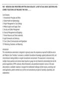 MSF &ndash; M&Eacute;DECINS SANS FRONTI&Egrave;RES WRITTEN EXAM 2026&sol;2027 &vert; LATEST ACTUAL EXAM &vert; QUESTIONS AND&NewLine;CORRECT SOLUTIONS JUST RELEASED THIS YEAR&hellip;&hellip;&hellip;&period;&period;&period;