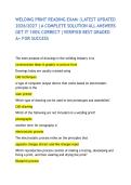 WELDING PRINT READING EXAM &vert;LATEST UPDATED 2026&sol;2027 &vert;A COMPLETE SOLUTION ALL ANSWERS GET IT 100&percnt; CORRECT &vert;VERIFIED BEST GRADED A&plus; FOR SUCCESS