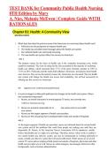 Test Bank for Community & Public Health Nursing 8th Edition by Mary A&period; Nies & Melanie McEwen 2026&sol;2027 &vert; Verified Answers&comma; Practice Questions & Exam Prep