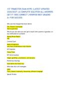 1ST TRIMESTER EXAM NYPD &vert;LATEST UPDATED 2026&sol;2027 &vert;A COMPLETE SOLUTION ALL ANSWERS GET IT 100&percnt; CORRECT &vert;VERIFIED BEST GRADED A&plus; FOR SUCCESS