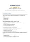 AP European History Unit 3 Practice Test &mdash; Absolutism and Constitutionalism &lpar;1648&ndash;1815&rpar;