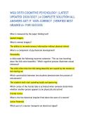 WGU D570 COGNITIVE PSYCHOLOGY &vert;LATEST UPDATED 2026&sol;2027 &vert;A COMPLETE SOLUTION ALL ANSWERS GET IT 100&percnt; CORRECT &vert;VERIFIED BEST GRADED A&plus; FOR SUCCESS