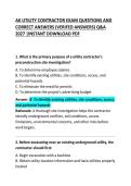 AK Utility Contractor Exam Questions and Correct Answers