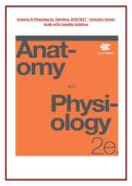 Anatomy & Physiology 2e&comma; OpenStax&comma; 2026&sol;2027 &ndash; Instructor Answer &NewLine;Guide with Complete Solutions