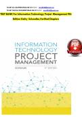 Test Bank for Information Technology Project Management&comma; 9th Edition by Kathy Schwalbe &ndash; Complete