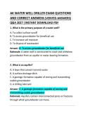 AK Water Well Driller Exam Questions and Correct Answers