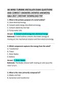 AK Wind Turbine Installer Exam Questions and Correct Answers