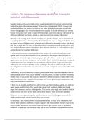 Essay Unit 5 - Meeting Individual Care and Support Needs  