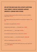 EPA SECTION 609 EXAM 2026 UPDATE QUESTIONS&NewLine;AND CORRECT VERIFIED ANSWERS ALREADY&NewLine;GRADED A&plus; &lpar;BRAND NEW VISION&rpar;