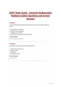 ASNT Study Guide - Industrial Radiography&NewLine;Radiation Safety Questions and Correct&NewLine;Answers