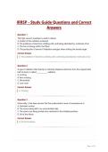 IRRSP - Study Guide Questions and Correct Answers