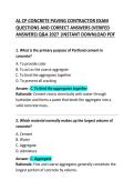 AL CP Concrete Paving Contractor Exam Questions and Correct Answers