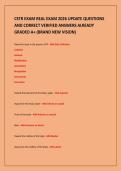 CSTR EXAM REAL EXAM 2026 UPDATE QUESTIONS&NewLine;AND CORRECT VERIFIED ANSWERS ALREADY&NewLine;GRADED A&plus; &lpar;BRAND NEW VISION&rpar;