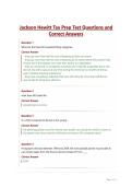 Jackson Hewitt Tax Prep Test Questions and&NewLine;Correct Answers