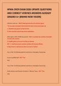 HFMA CRCR EXAM 2026 UPDATE QUESTIONS&NewLine;AND CORRECT VERIFIED ANSWERS ALREADY&NewLine;GRADED A&plus; &lpar;BRAND NEW VISION&rpar;&NewLine;