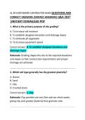 AL ER Earthwork Contractor Exam Questions and Correct Answers