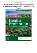 Test Bank&NewLine;Health Promotion Throughout The Life Span&comma; 11th Edition &lpar;Edelman&comma; 2025&rpar;&comma; Chapter 1-25 &vert; All Chapters&NewLine;