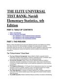 2026&sol;2027 S-Tier Test Bank&colon; Navidi Elementary Statistics 4th Edition &vert; Elite Q&A with Mentor Analysis