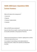 NURS 1000 Exam 3 Questions With Correct Answers