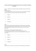 Evidence-Based Physical Examination 1st Ed Test Bank