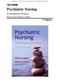 Test Bank - Psychiatric Nursing&colon; Contemporary Practice 7th Edition &lpar;Boyd&comma; 2022&rpar; Chapter 1-43&vert; All Chapters with Answers and Rationales 