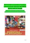 Essentials of Sociology 14th Ed Test Bank