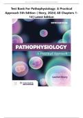 Test Bank For Pathophysiology&colon; A Practical Approach 5th Edition &lpar; Story&comma; 2024&rpar; All Chapters 1-14&vert; Latest Edition