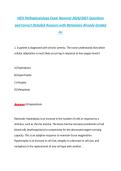 HESI Pathophysiology Exam Newesst 2026&sol;2027 Questions &NewLine;and Correct Detailed Answers with Rationales Already Graded &NewLine;A&plus; 