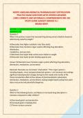 NORTH CAROLINA NEONATAL PHARMACOLOGY CERTIFICATION &NewLine;PRACTICE EXAM QUESTIONS WITH VERIFIED ANSWERS &NewLine; 100&percnt; CORRECT&rpar; AND RATIONALES &vert;COMPREHENSIVE RNC-NIC &NewLine;STUDY GUIDE ALREADY GRADED A&plus;&vert; BRAND NEW&excl;&excl;