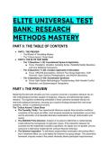 2026&sol;2027 ELITE Universal Research Methods & Statistics Test Bank &vert; Advanced Scenarios&comma; Rationales & Exam Prep &lpar;A&plus; Grade&rpar;