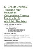 S-Tier New Hampshire Occupational Therapy Practice Act & Rules Test Bank 2026&sol;2027