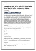 New Mexico &lpar;NM&rpar; MS-12 Fire Protection Systems &NewLine;Exam &vert; Latest Verified Questions and Detailed &NewLine;Answers