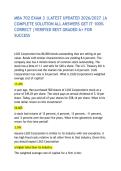 MBA 702 EXAM 3 &vert;LATEST UPDATED 2026&sol;2027 &vert;A COMPLETE SOLUTION ALL ANSWERS GET IT 100&percnt; CORRECT &vert;VERIFIED BEST GRADED A&plus; FOR SUCCESS