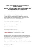 PN 3004 FINAL EXAMINATION Comprehensive Nursing &NewLine;Practice Assessment &NewLine;With 150&plus; QUESTIONS&comma;CORRECT AND VERIFIED ANSWERS WITH &NewLine;ELABORATED RATIONALES ACTUAL EXAM &excl;