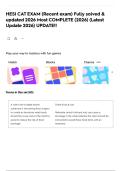 HESI CAT EXAM &lpar;Recent exam&rpar; Fully solved & updated 2026 Most COMPLETE &lpar;2026&rpar; &lpar;Latest Update 2026&rpar; UPDATE&excl;&excl;