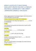 MODULE 6 NCCER INTO TO BASIC RIGGING EXAM&vert;LATEST UPDATED 2026&sol;2027 &vert;A COMPLETE SOLUTION ALL ANSWERS GET IT 100&percnt; CORRECT &vert;VERIFIED BEST GRADED A&plus; FOR SUCCESS