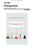 Test Bank - Management 10th Edition by Robbins&comma; Mary&semi; 9788131727201 Chapter 1-18 Complete Guide&period;