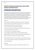 California &lpar;CA&rpar; Special Investigator Exam &vert; Latest Verified &NewLine;Questions and Detailed Answers 