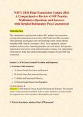 NAVY ODS Final Exam latest Update 2026 &NewLine;A Comprehensive Review of 410 Practice Multichoice Questions and Answers &NewLine;with Detailed Rationales&vert; Pass Guaranteed&NewLine;