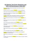 NJ Boating Test Exam Questions and 100- Verified Answers 2026-2027