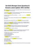 ServSafe Manager Exam Questions & &NewLine;Answers Latest Update 100&percnt; Verified&period; 