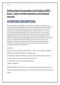 Defense Basic Preservation and Packing &lpar;CERT&rpar; &NewLine;Exam &vert; Latest Verified Questions and Detailed &NewLine;Answers