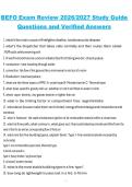 BEFO Exam Review Study Guide Questions and Verified Answers&comma; 2026&sol;2027 Exam Preparation Material