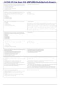 PATHO 370 Final Exam 2026&ndash;2027 &vert; 200&plus; Study Questions & Answers &vert; West Coast University Pathophysiology